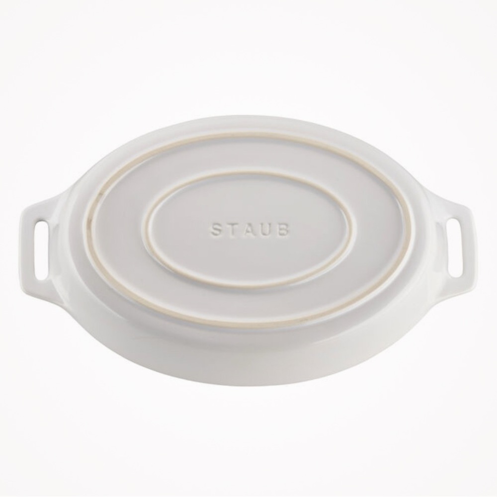 Staub white Oval stoneware Baking Dish